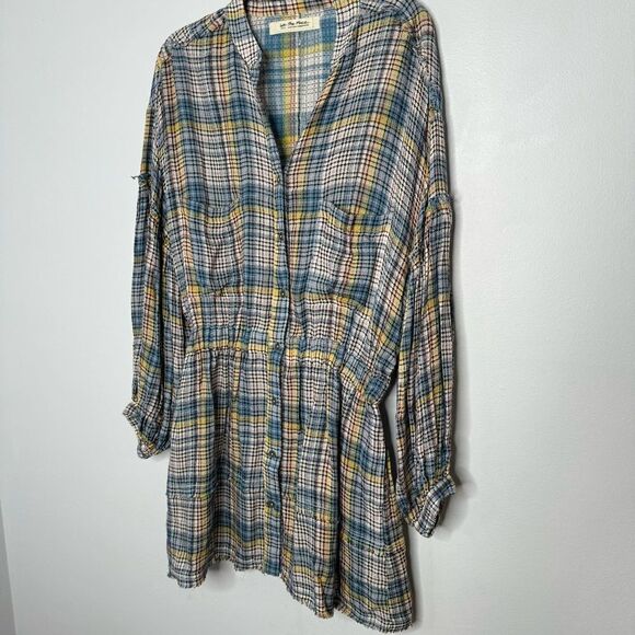 Free People By the Way Plaid Mini Dress size small - Picture 4 of 9